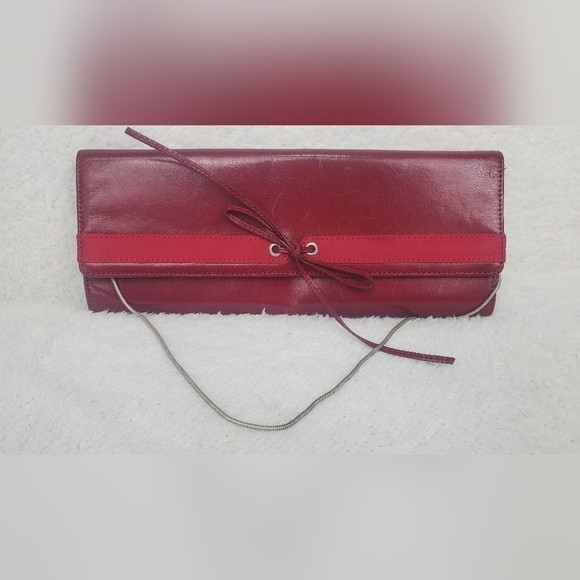 Bundle OnlyNine West Genuine Burgundy leather cocktail evening party women couch - Picture 1 of 9